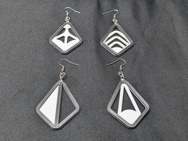 Art deco drop earring set #2