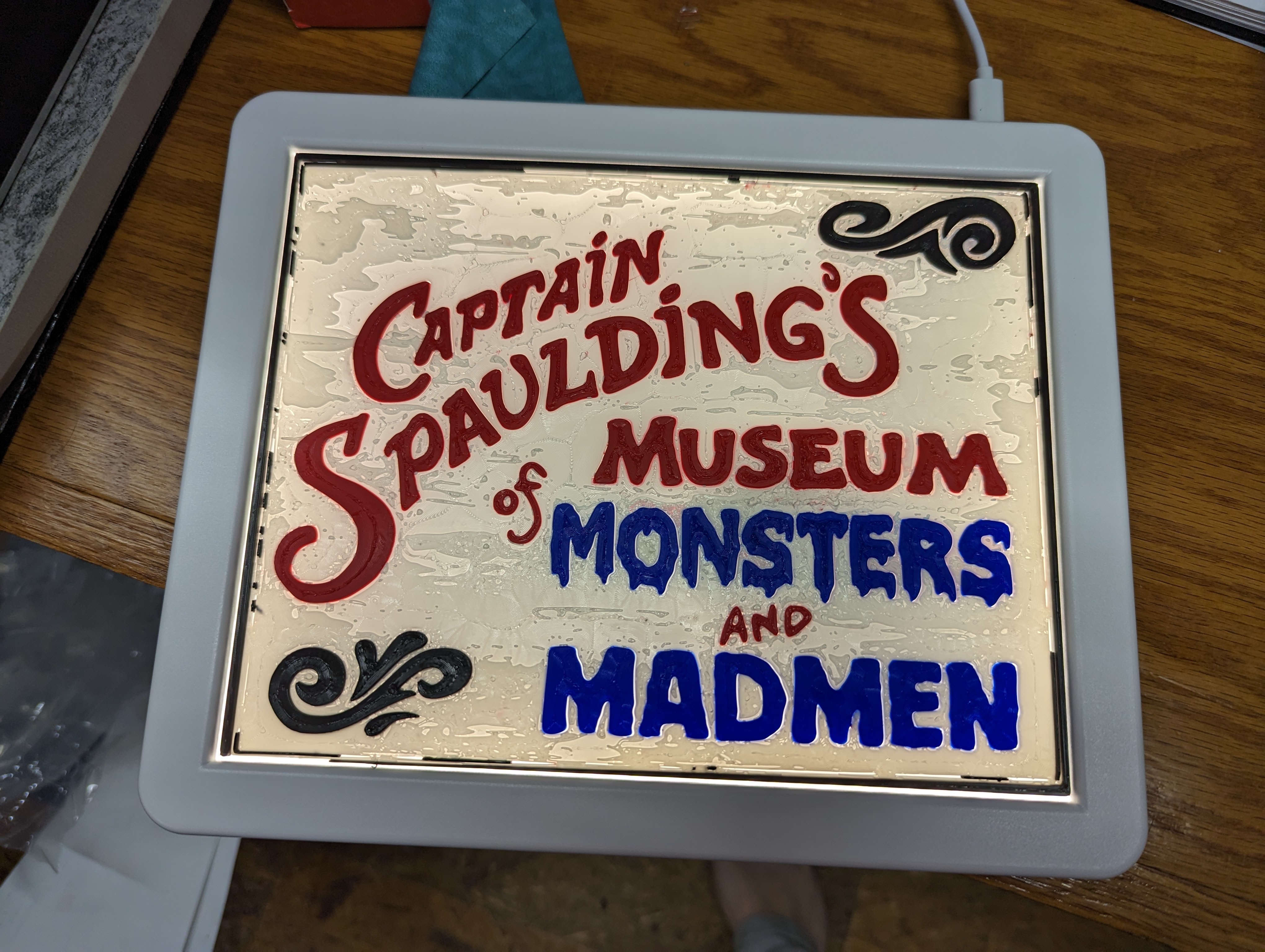 Captain Spaulding's Museum of Monsters and Madmen - lighted sign