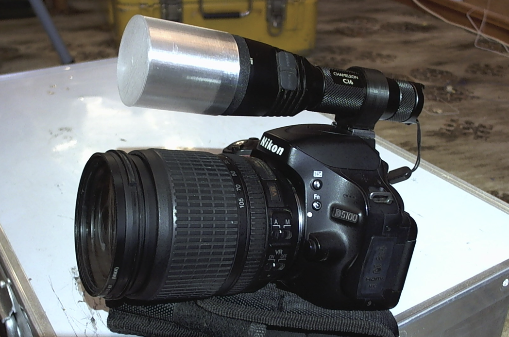 Hot shoe camera flashlight mount 25mm