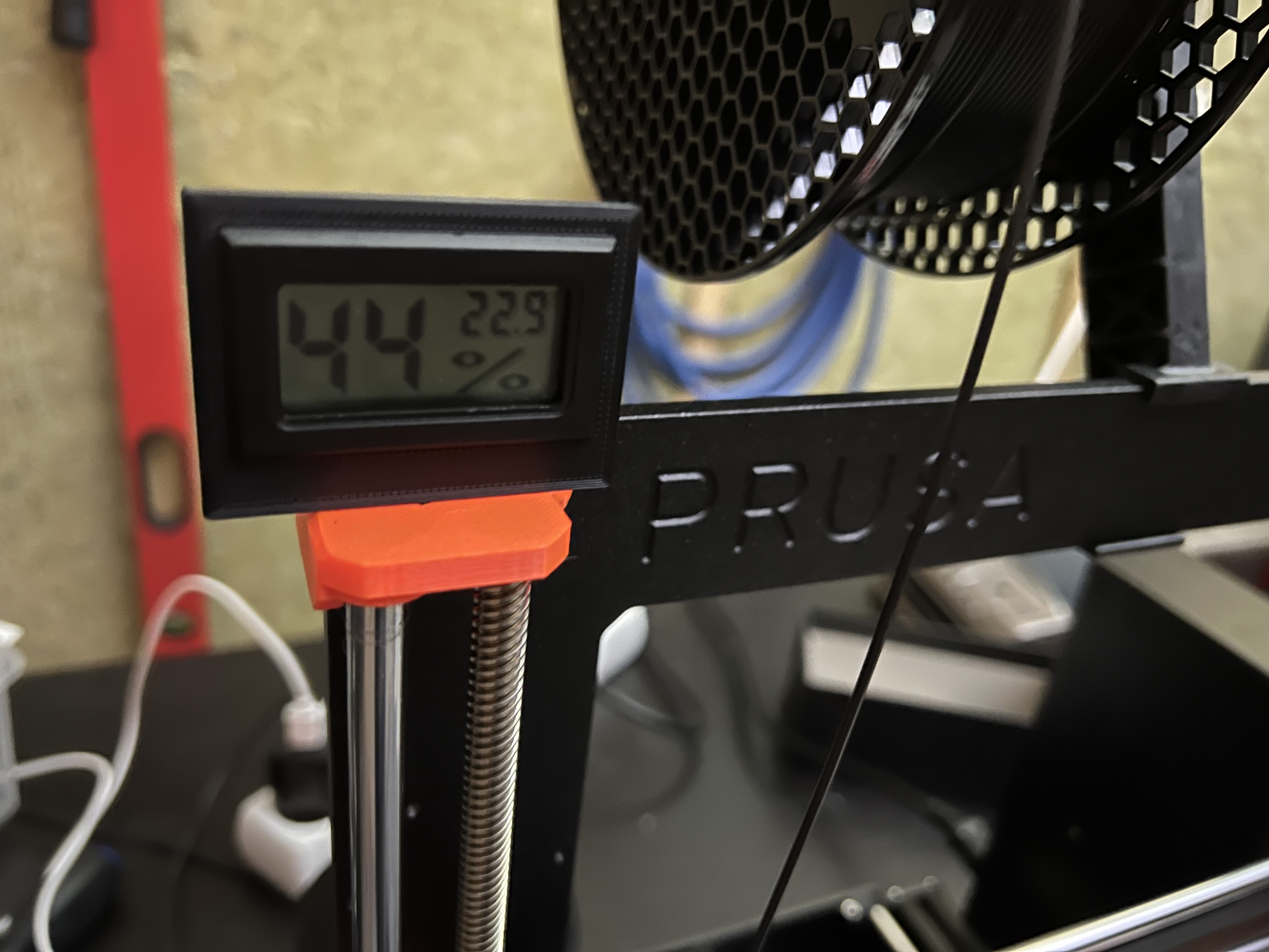 Humidity and temperature sensor holder for Prusa i3 MK3S+ by Wellu