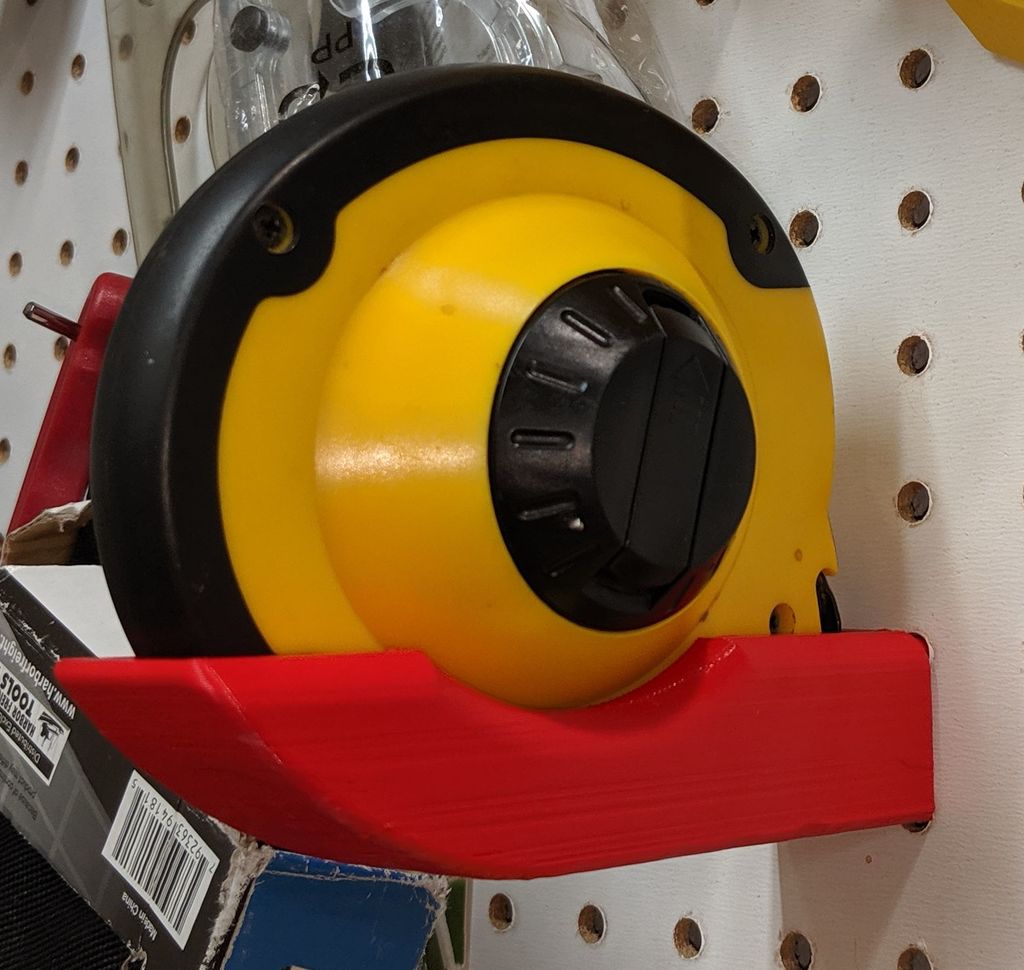 100' Tape Measure Pegboard Holder by huberjer Download free STL model