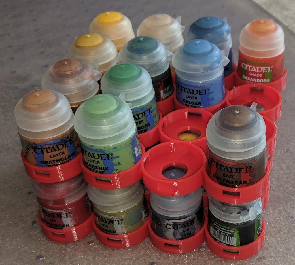 My Customized Citadel Paint Organizer 5x4 by huberjer Download free