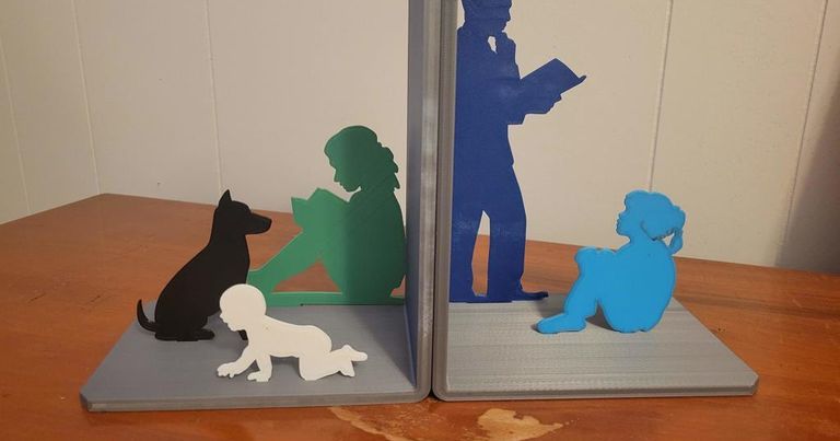 Bookends - Family by Crafter64 | Download free STL model | Printables.com