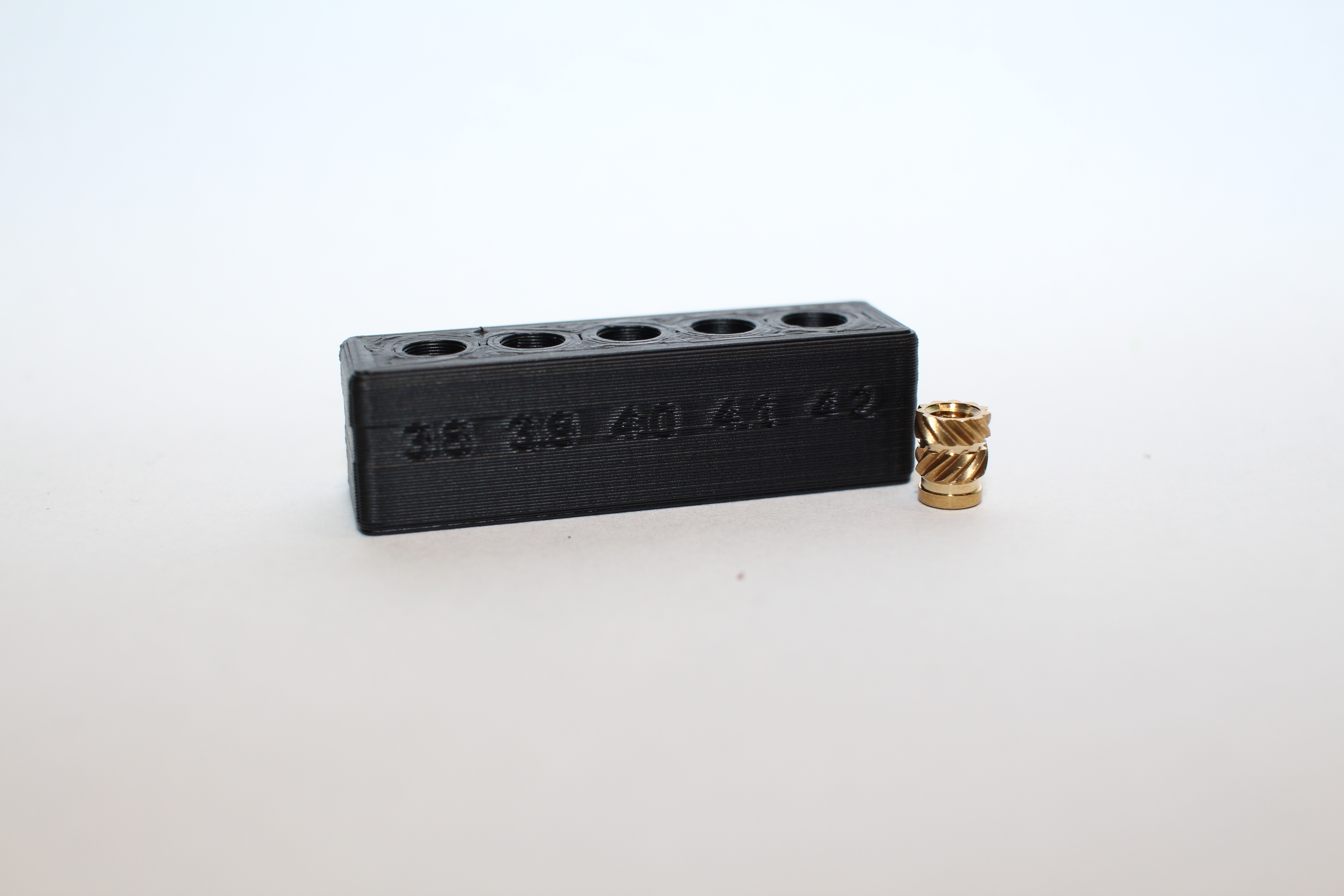 Threaded Inserts Tolerance Test M3 (normal and short)
