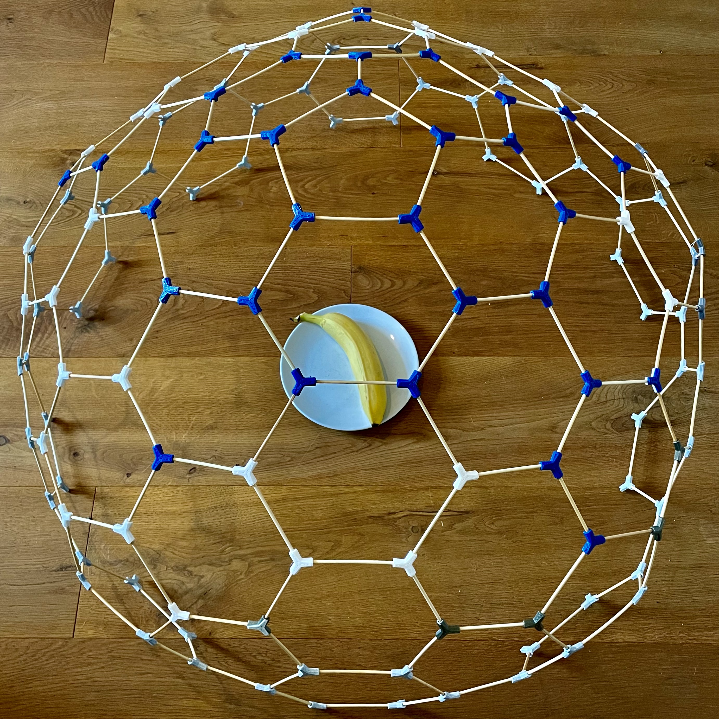 Geodesic Dome with Bamboo Sticks (hexdome)