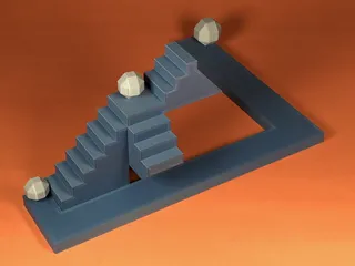 The Ups and Downs of an Impossible Staircase