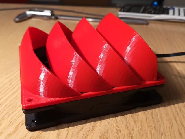 120/140mm fan deflector (STL+OpenSCAD)