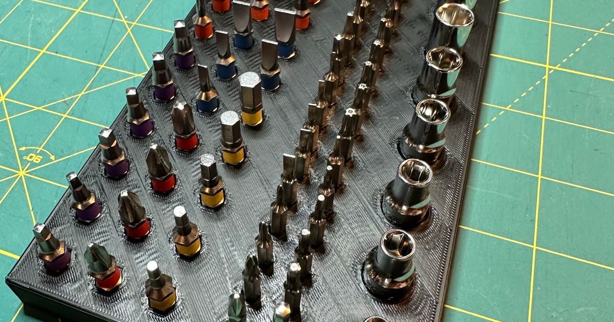 Bits & Sockets Organizer Tray by sdgsean Download free STL model