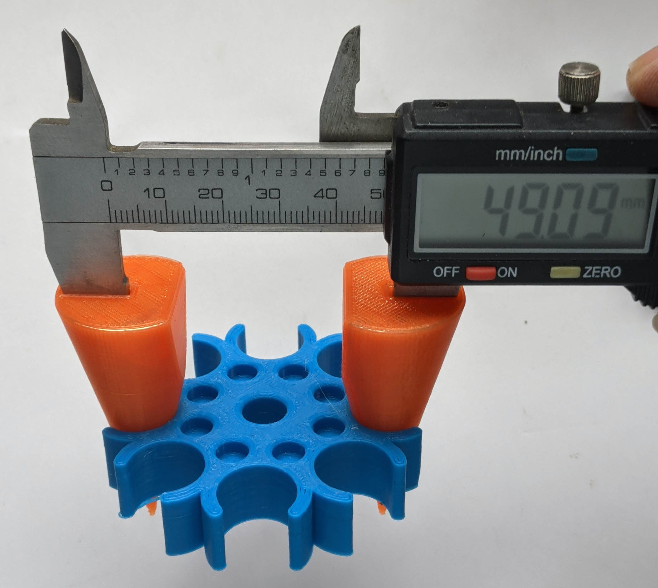 caliper attachments for measuring distances between hole centers by