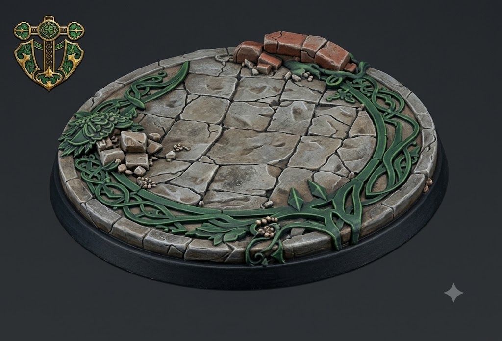 Elven Style Miniature Base