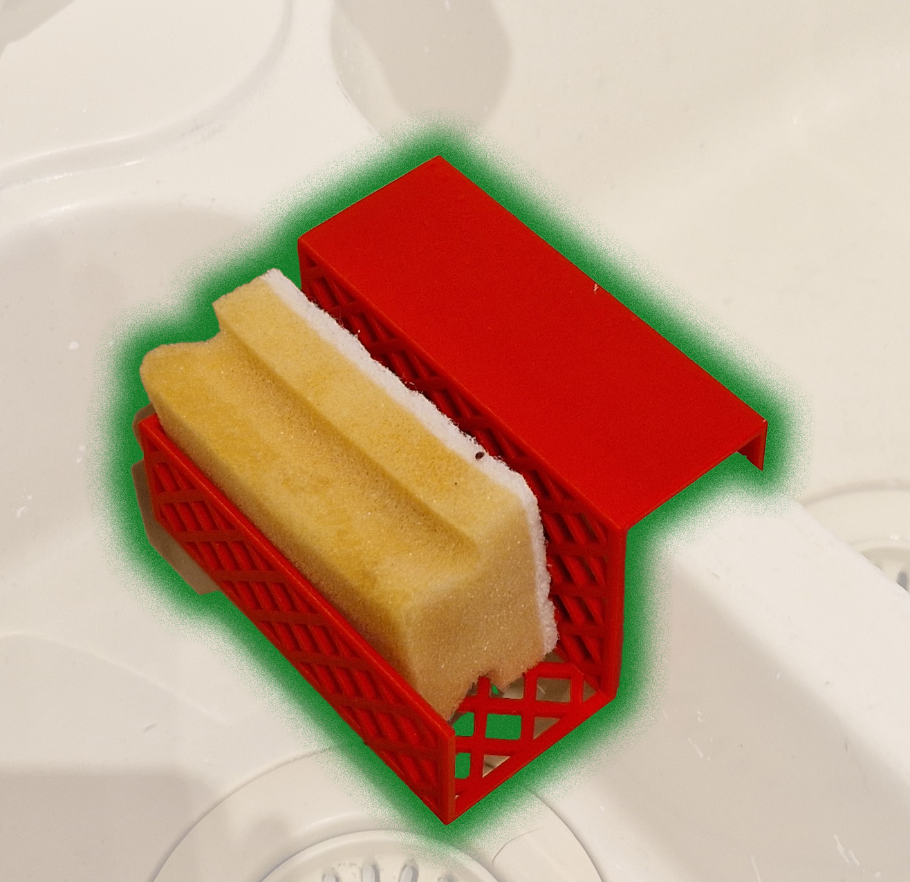 Kitchen Sink Sponge Holder - Left Holder - in all sizes (for all sinks and sponges)