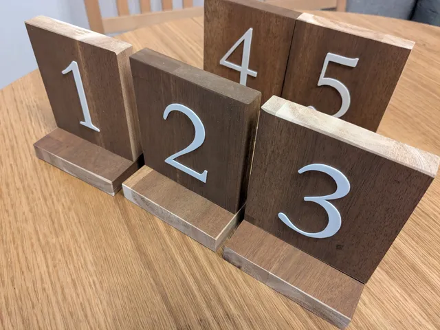 wedding table numbers