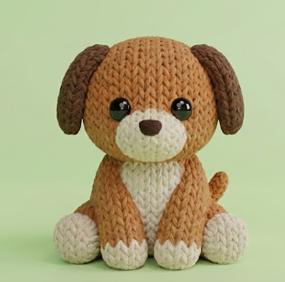 Cute Knitted Dog