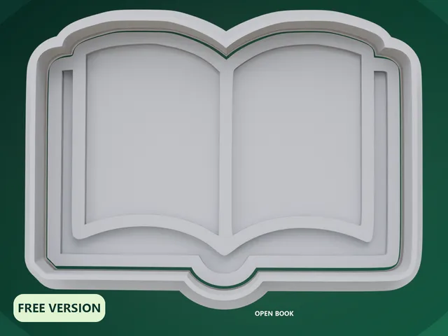 Open Book Cookie Cutter STL – 3D Print Biscuit Mold