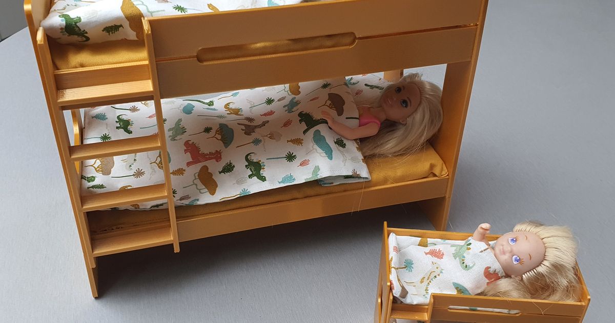 Doll bed by Alain | Download free STL model | Printables.com