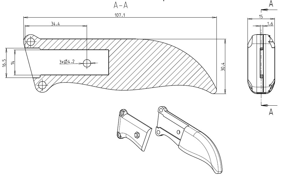 Knife handle by Muťák Download free STL model