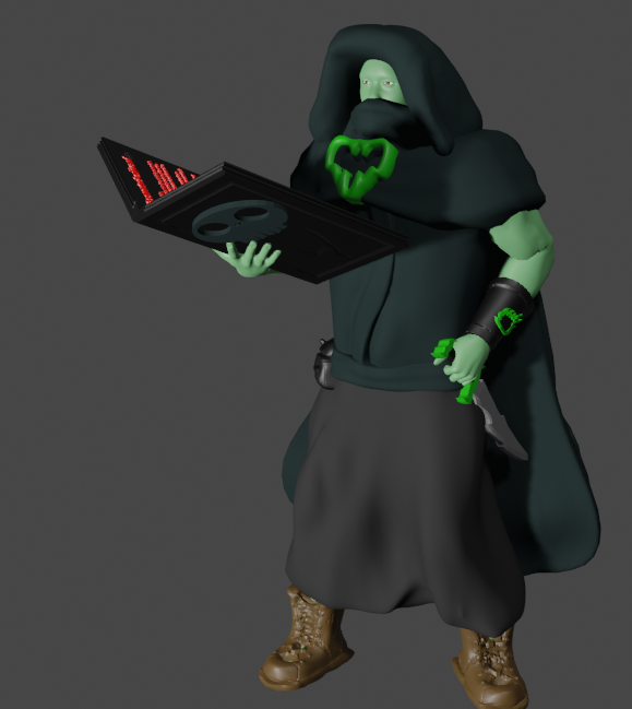 Miniatura 2 do modelo 3D Warlock human figure