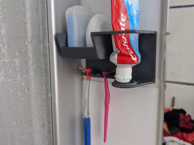 Toothpaste, dental floss, and inter-dental brush holder