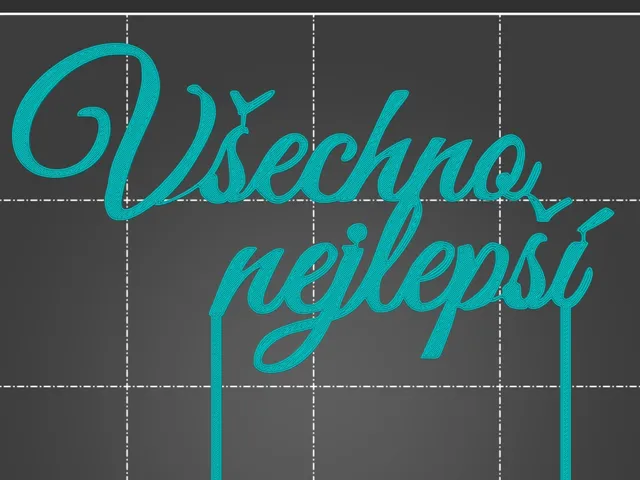 Všechno nejlepší zápich na dort PLA