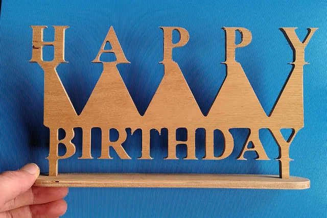 Happy Birthday Schild nur Text / Happy Birthday sign text only