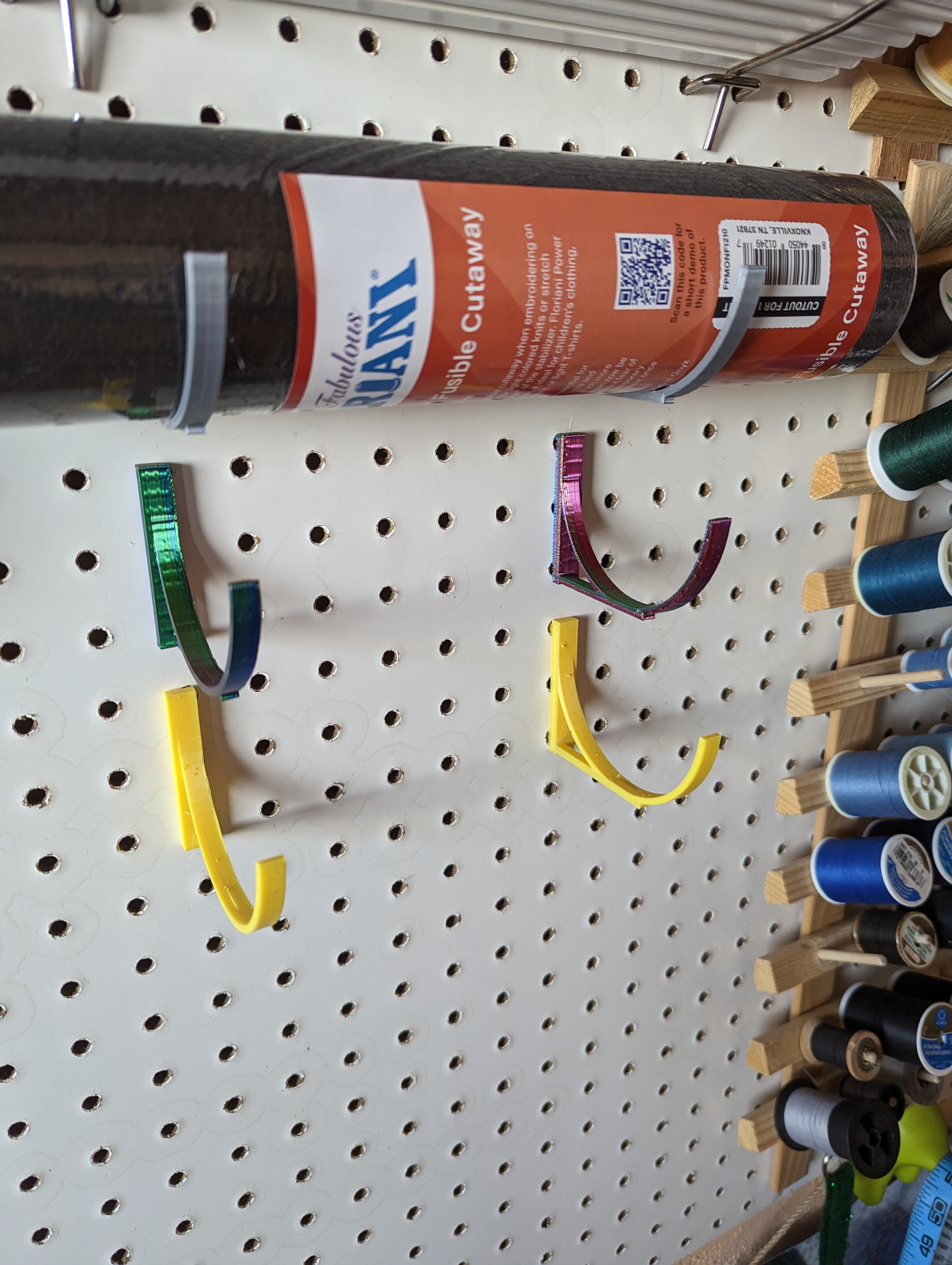 Pegboard Roll/Tube Hanger