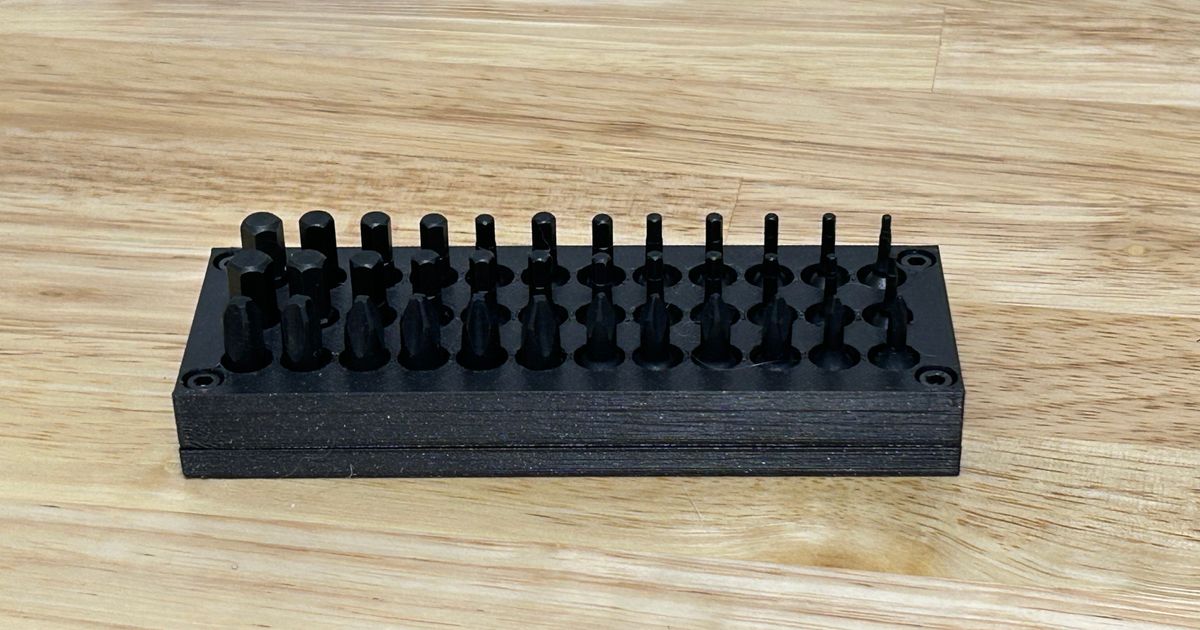 LTT Screwdriver Bit Storage by Rishka Download free STL