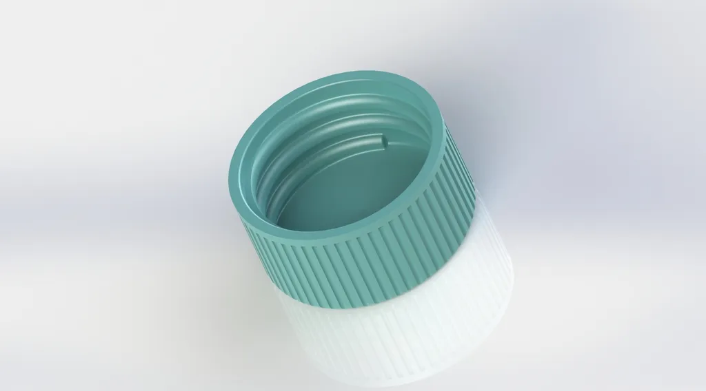 2 Bouchons Silicone Percés 17-22mm Beige - Bouchon Tube Essai Flacon