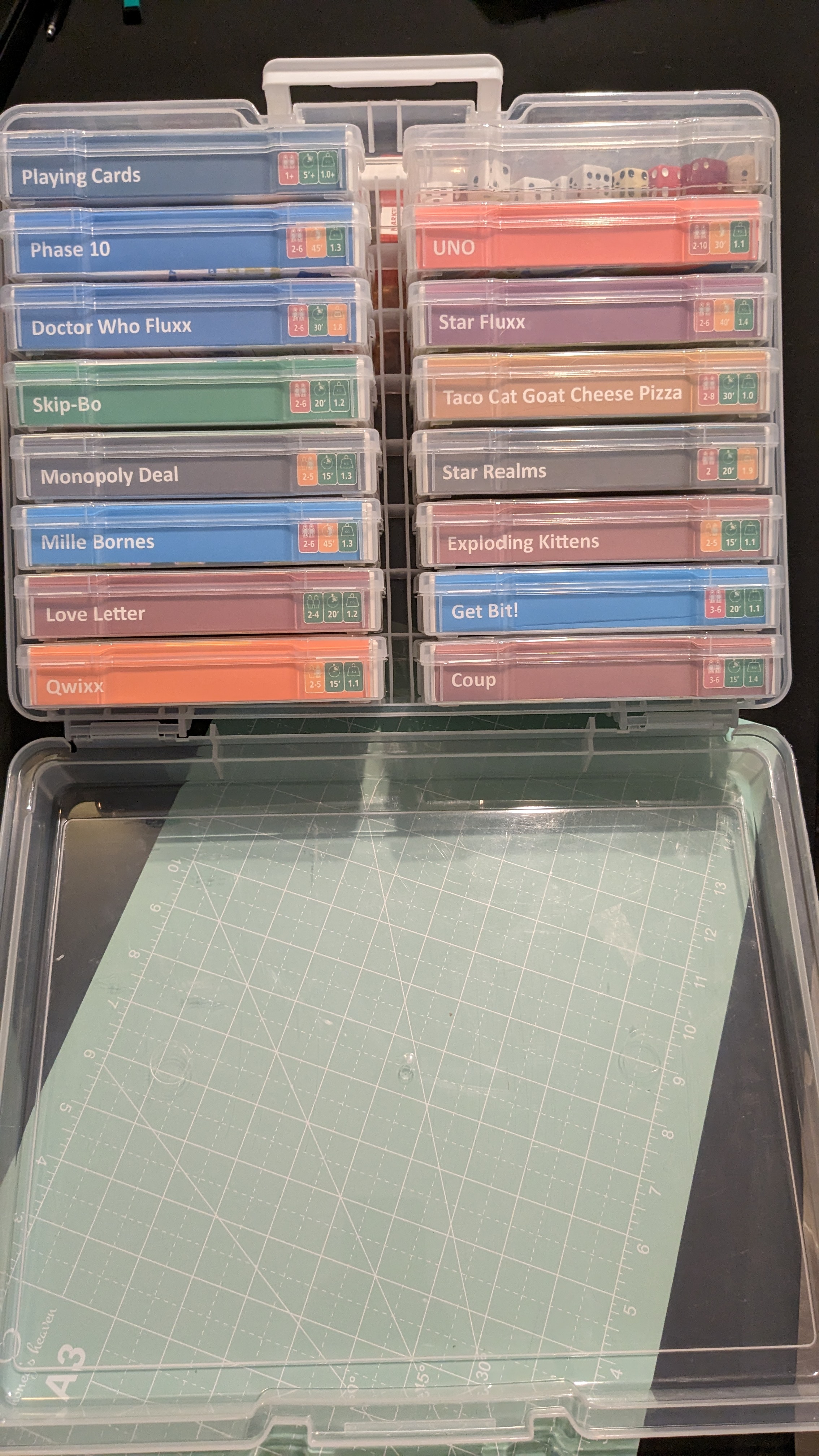 Photo Caddy Card Game Inserts