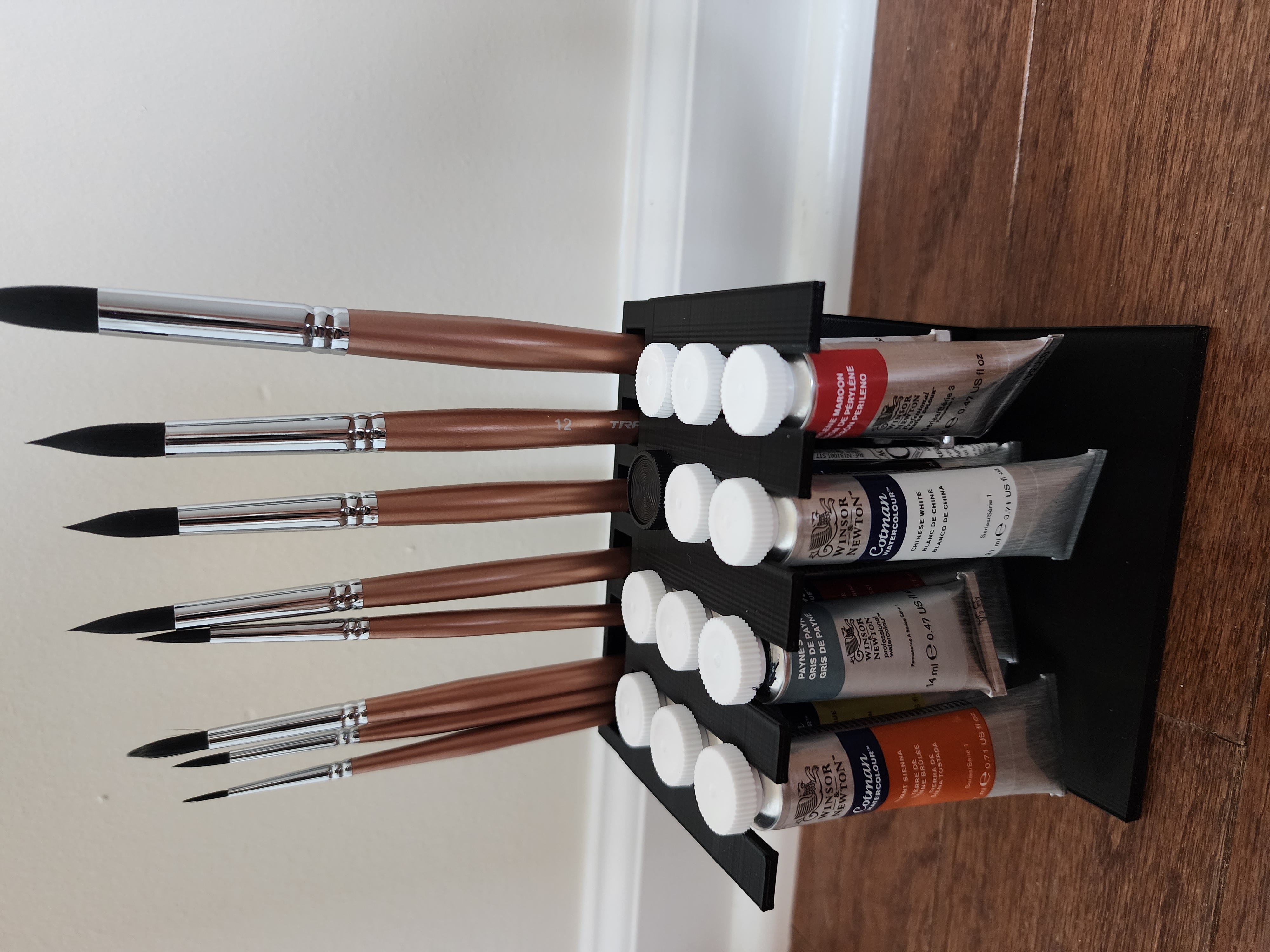 Watercolor paint stand and brush holder
