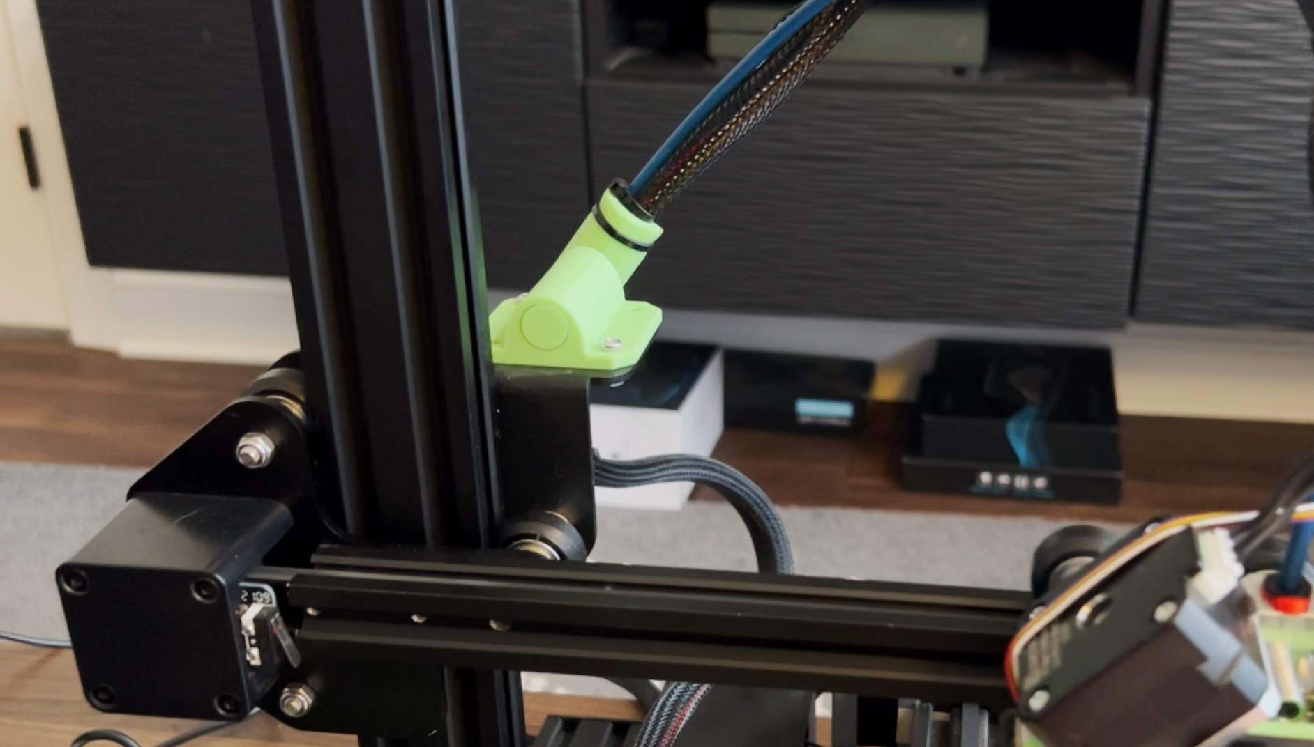 Reverse Bowden Tube and Cable Holder for the Ender 3 by NavierIsStoked