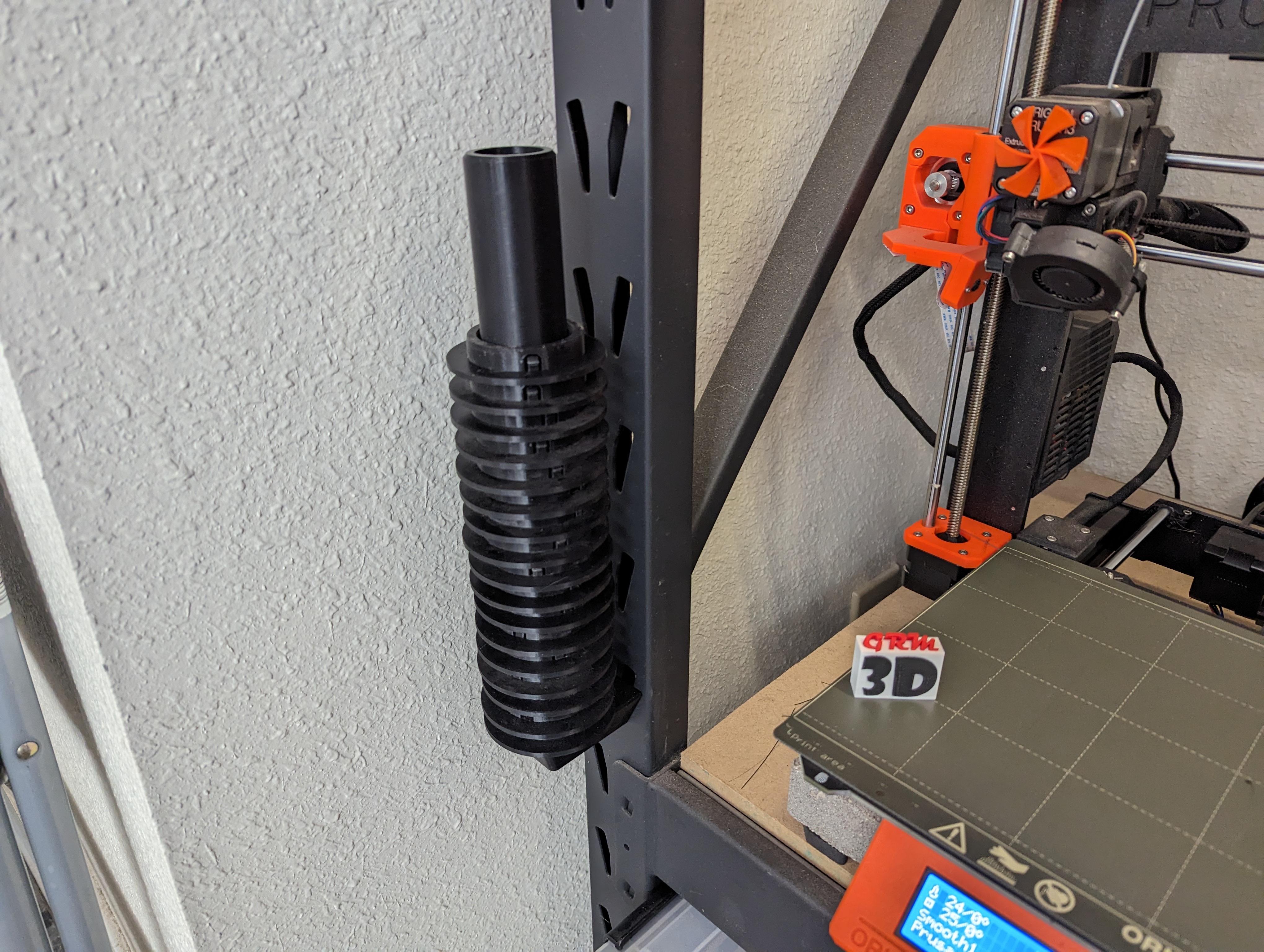 Rack Mounted Filament Spool Ring Holder