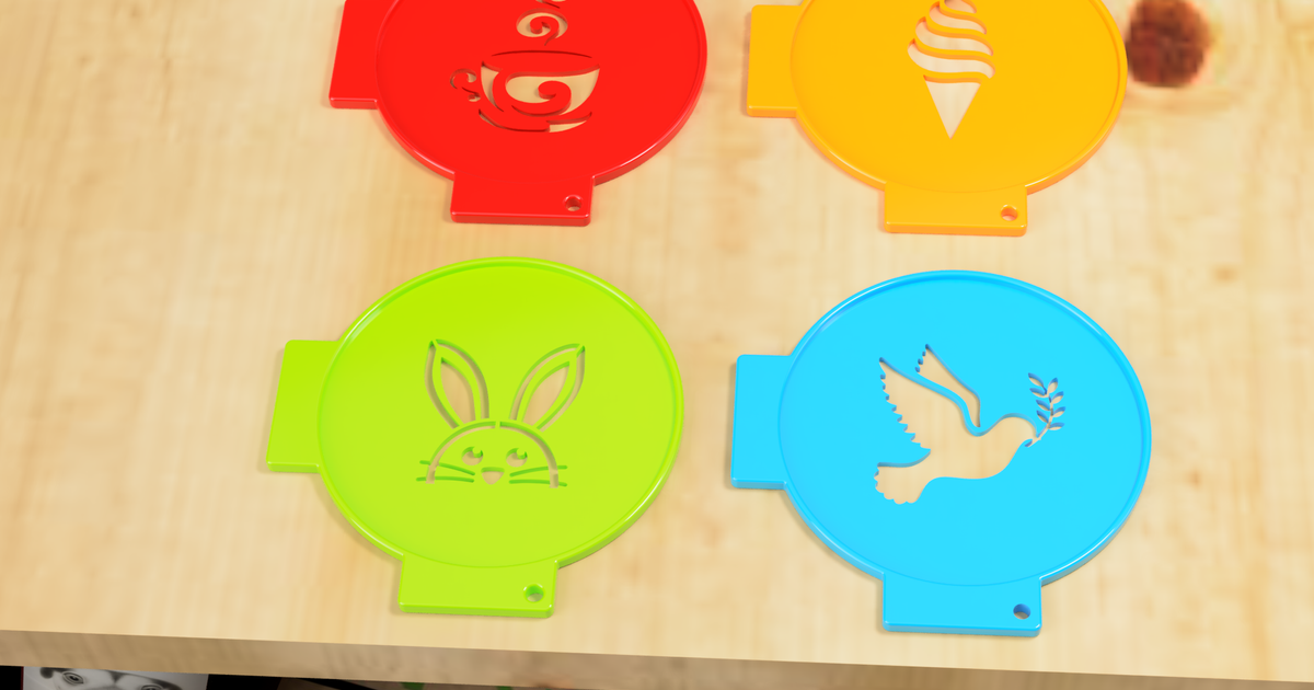 A set of coffee stencils by Joe Download free STL model