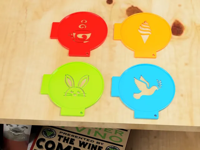 A set of coffee stencils
