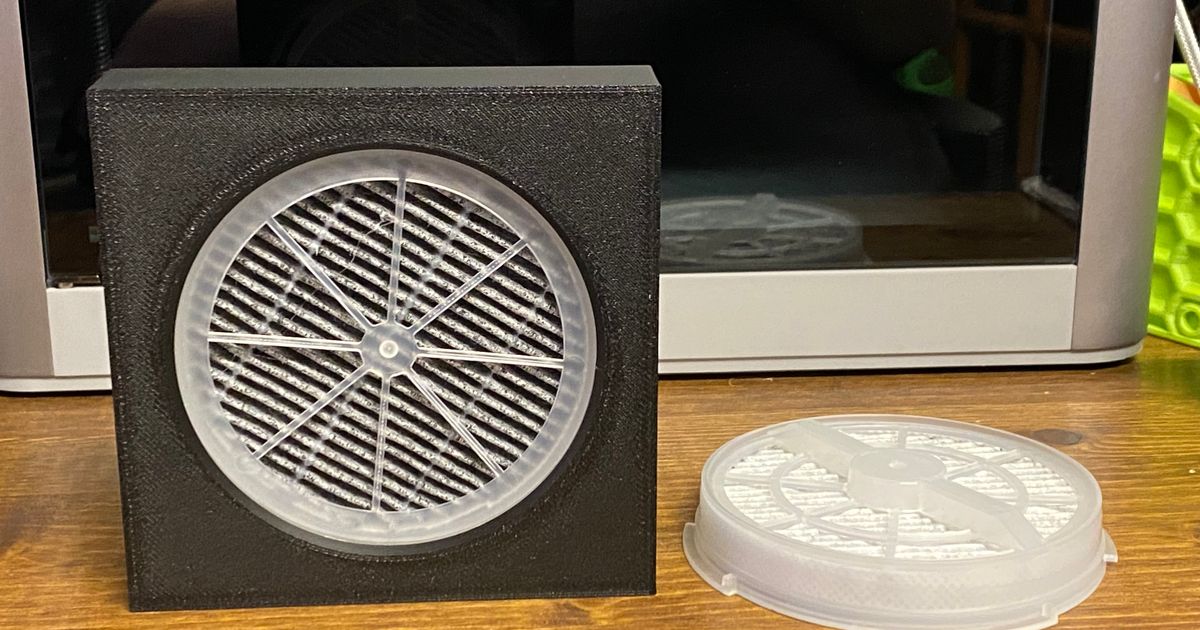 Bambu Lab X1 Chamber Fan GL2103 HEPA Filter Mount by RockChewer