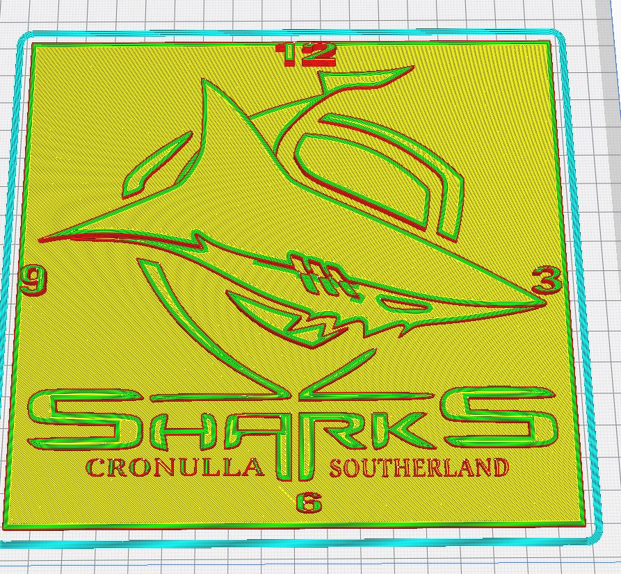 CRONULLA SHARKS CLOCK — miniatura 4