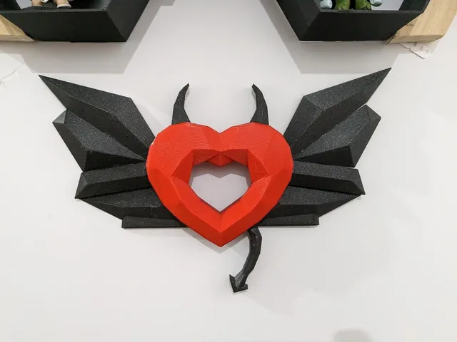 LOW POLY DEVIL HEART