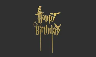Harry Potter Happy Birthday cake topper by pauk
