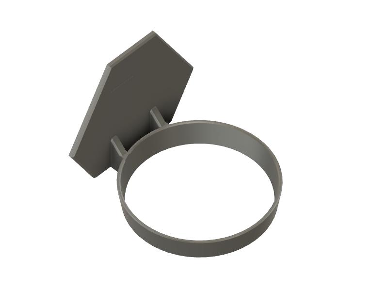 Halterung für Haartrockner D=80mm  Holder for Hairdryer D=80mm, V2 wurde etwas verstärkt