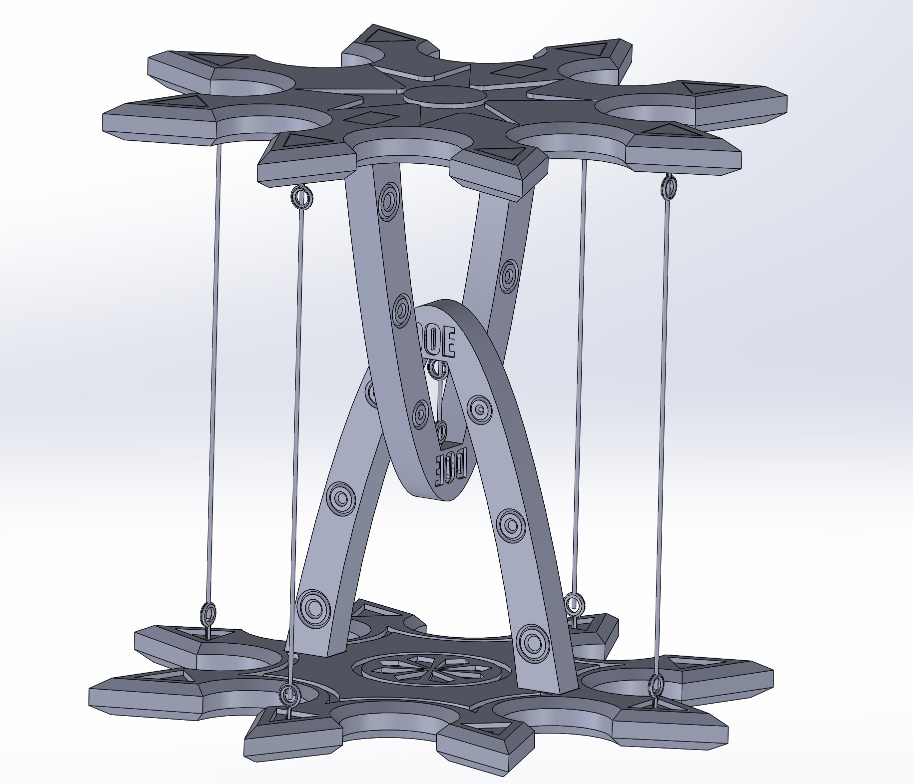 Miniatura 4 do modelo 3D Ninja Star Tensegrity Structure