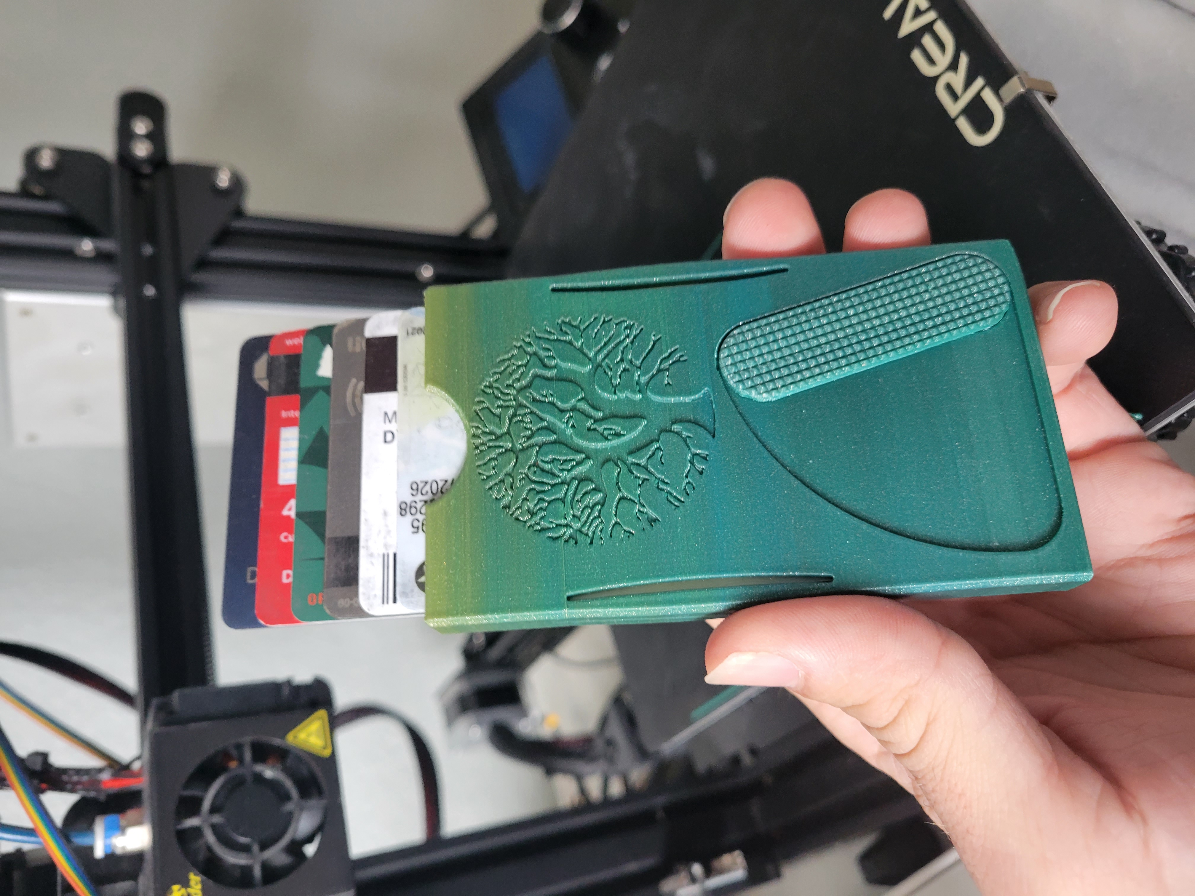 Cascade Card Wallet - Remix - 6 card - Tree + Mountain design