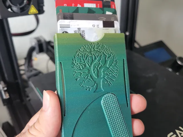 Cascade Card Wallet - Remix - 6 card - Tree + Mountain design