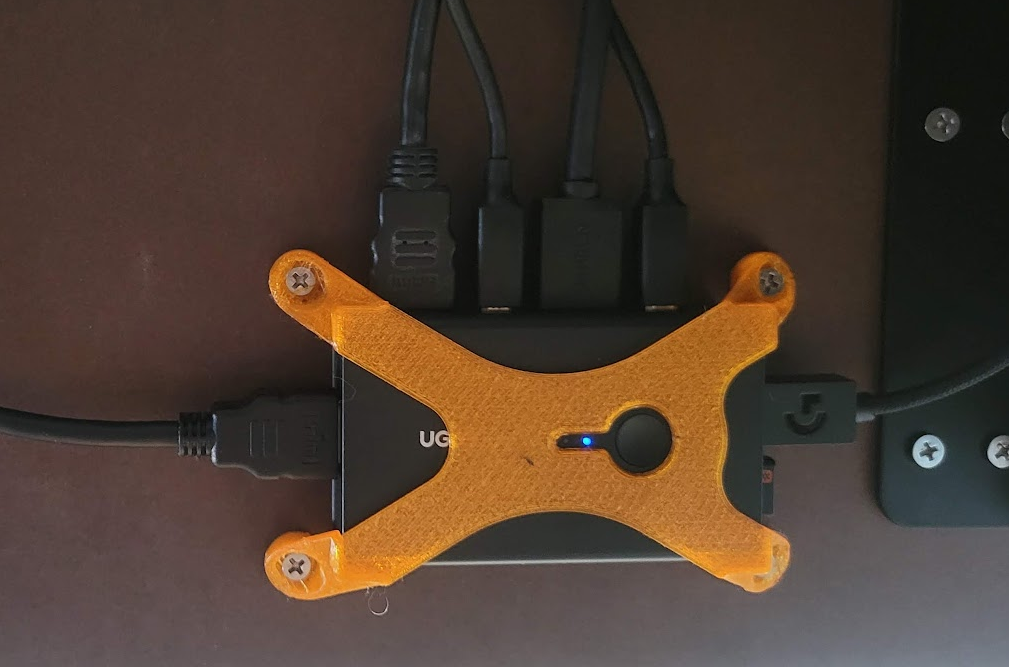 Ugreen KVM Switch under deck mounting bracket
