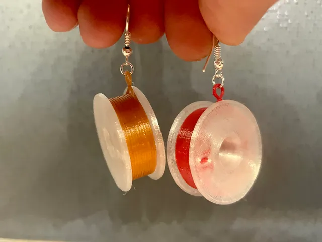 Filament spool earring / náušnice filamenty