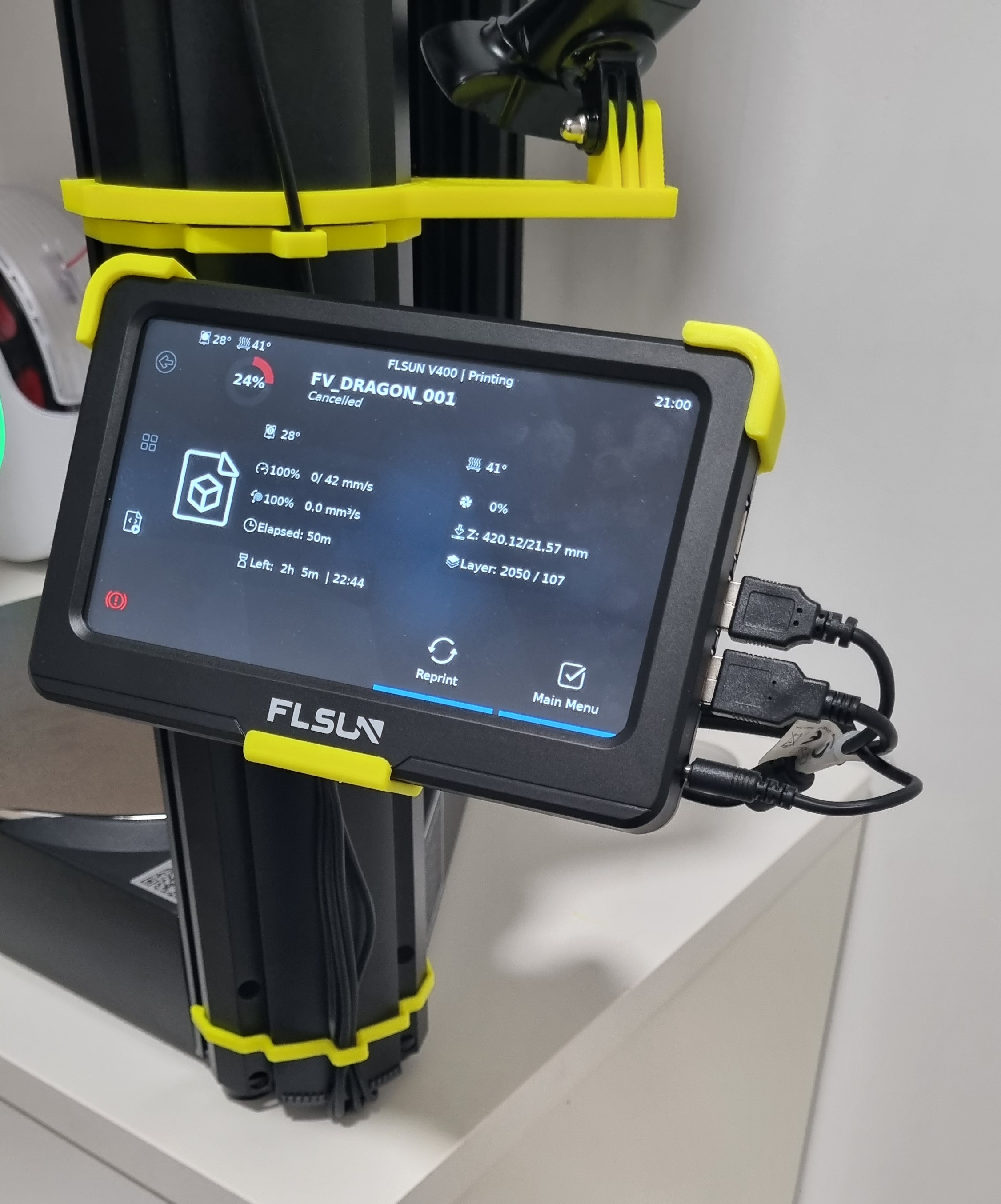 Flsun v400 Speeder Pad Display Holder Upgrade