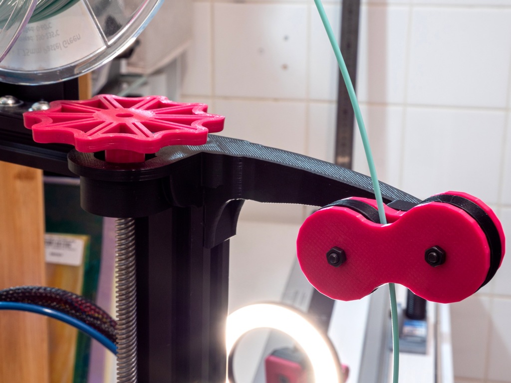 Ender 3 Bearing ZStabilizer with Reinforced Bearing Filament Guide by