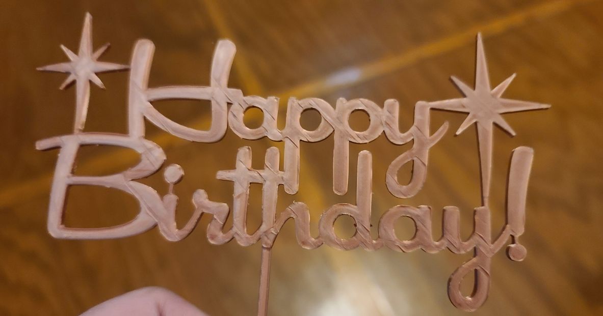 MCM Happy Birthday Cake Topper by PixelDotGraFX | Download free STL ...
