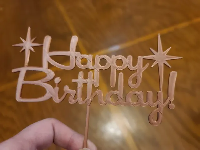 MCM Happy Birthday Cake Topper
