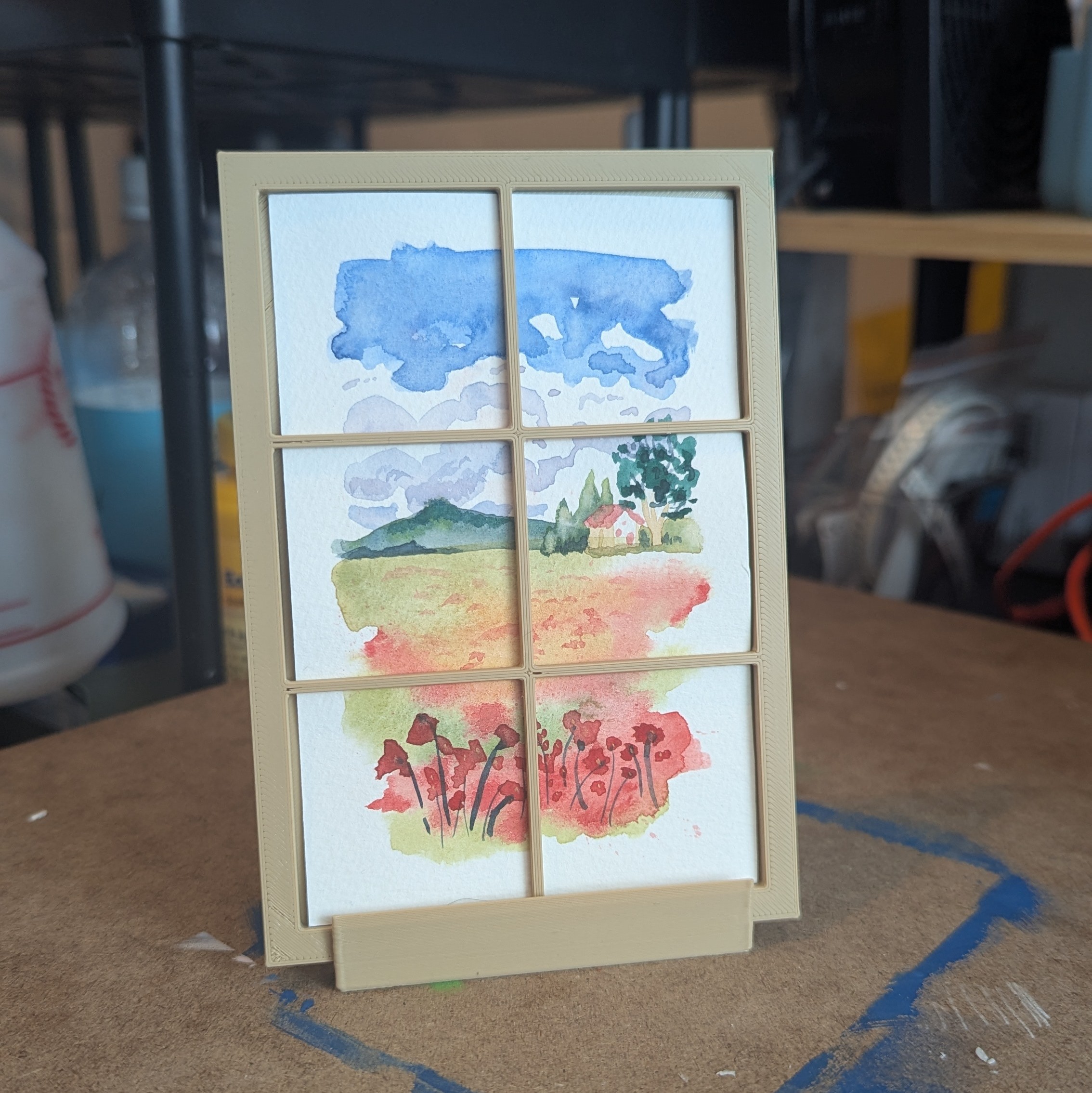 Small painting display frame - window