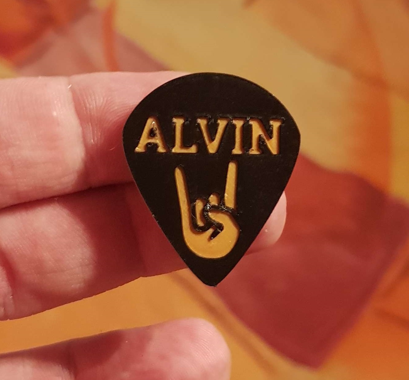Rock/Metal Guitar Pick with Customizeable Text