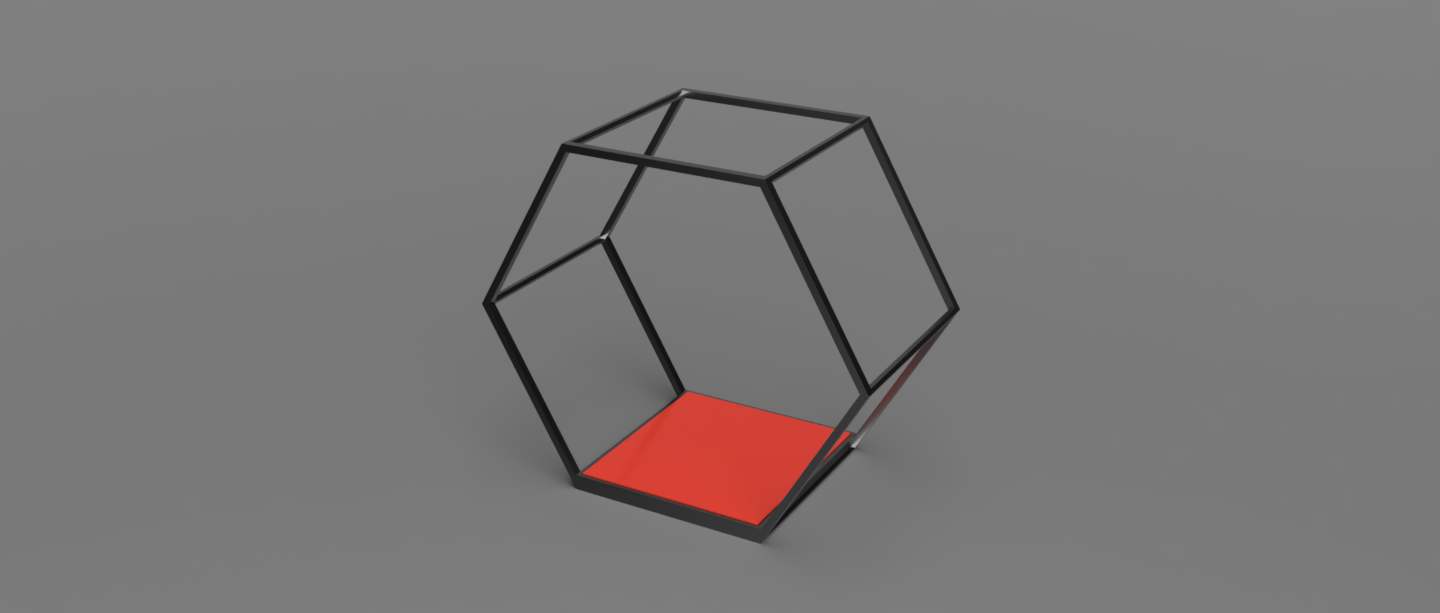 Single Platform Hexagon Shelves